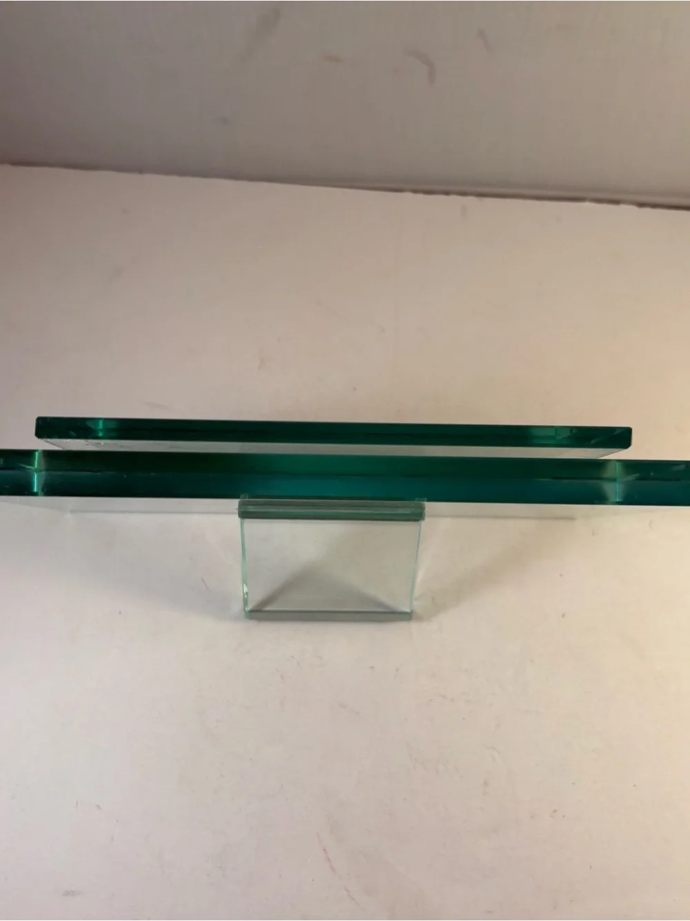 Milano Clarity Heavy Glass Desktop Picture Frame Frameless Ticket Holder 6.5x4